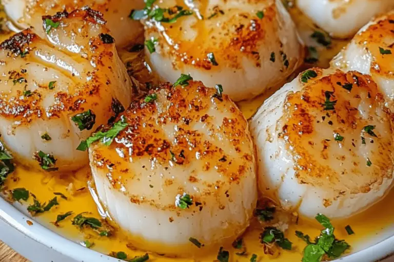 Garlic Butter Baked Scallops-min