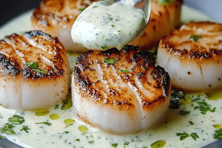 Seared Scallops with Sauce