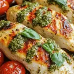 Pesto Chicken with Tomatoes