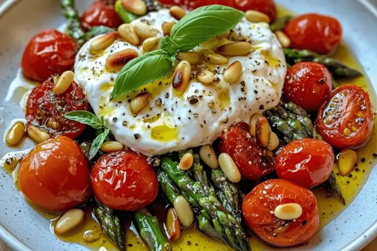 Asparagus Tomato Salad with Burrata
