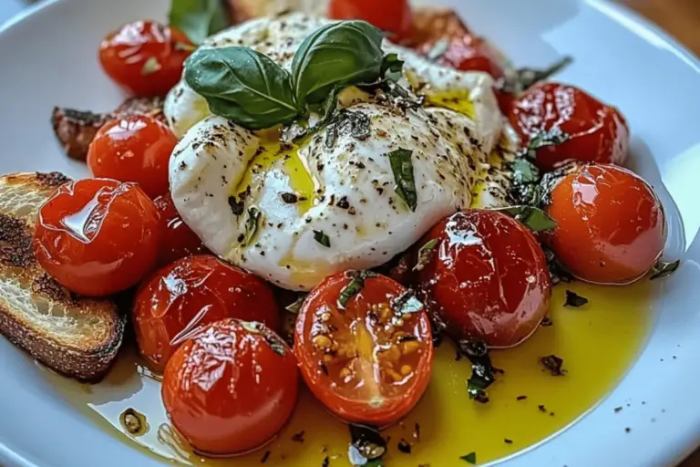 Burrata with Roasted Cherry Tomatoes
