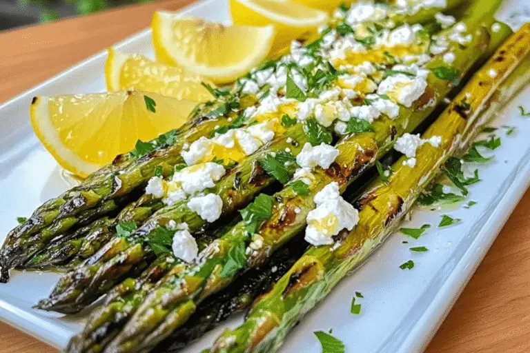 Lemon and Feta Grilled Asparagus