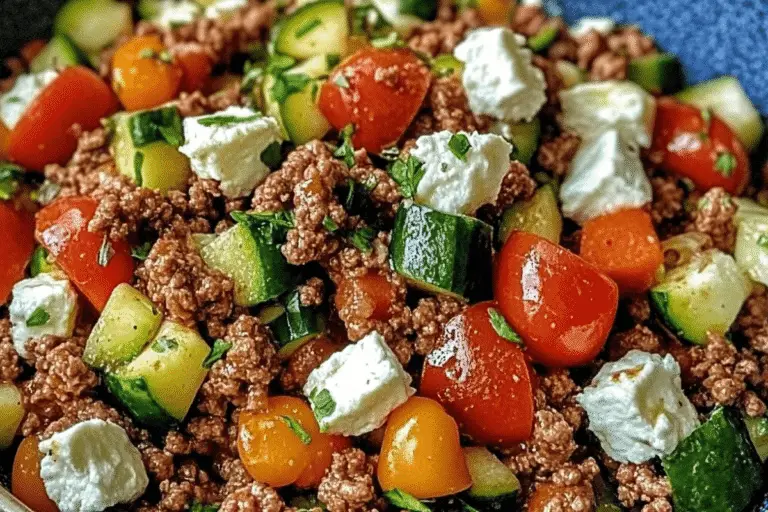 Mediterranean Ground Beef Stir Fry