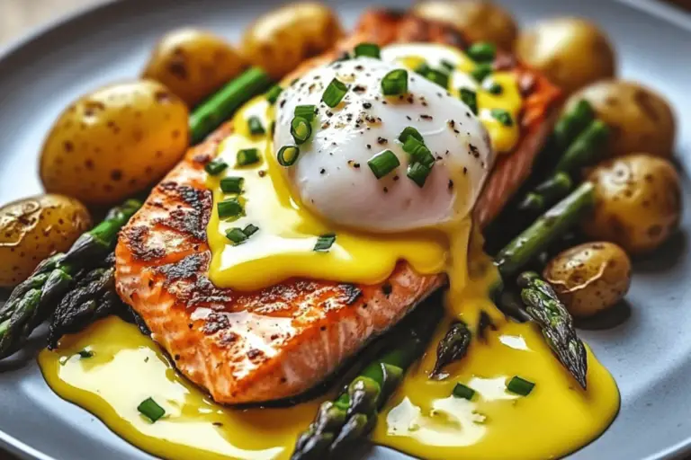 Roasted Potatoes with Salmon and Hollandaise