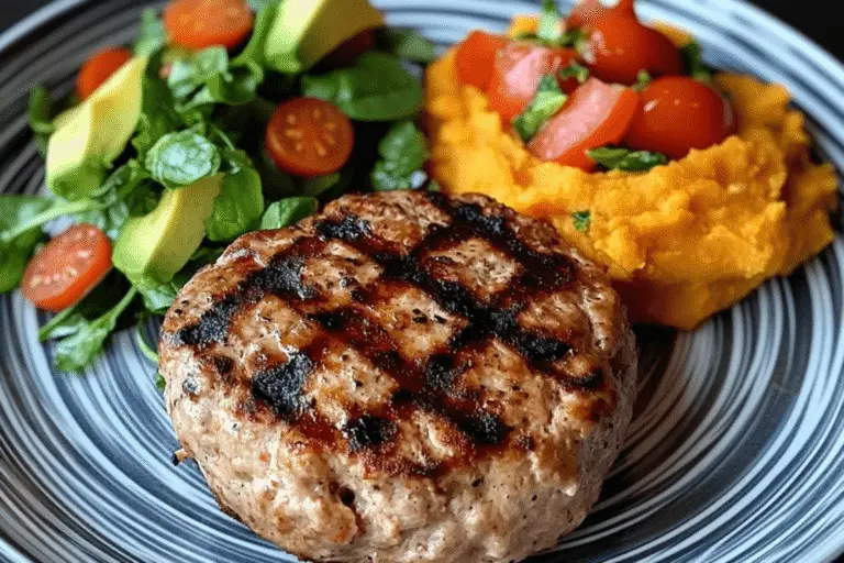 Healthy Turkey with Sweet Potato Mash
